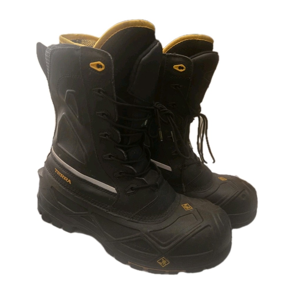 Terra Men's Size 11 CSA Composite Toe‎ Safety Work Boots Black Waterproof